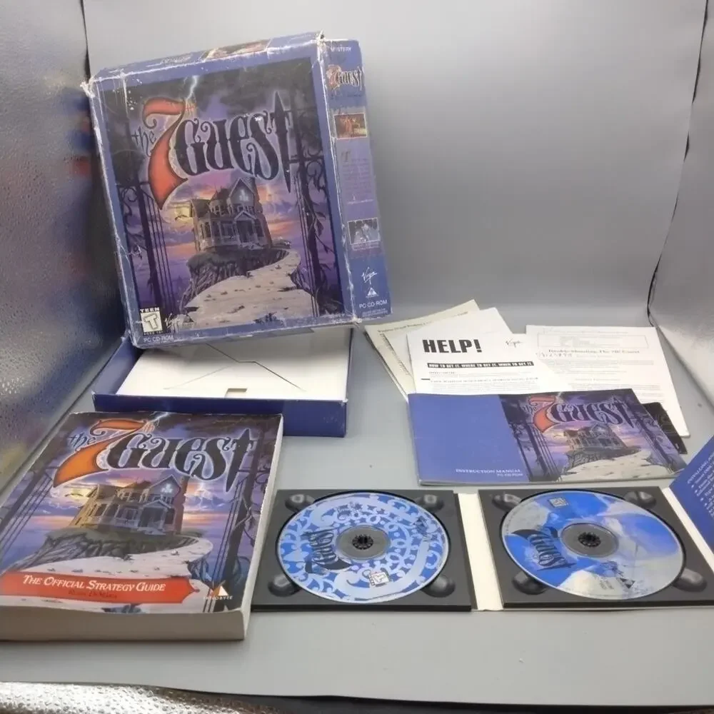 The 7th Guest - Virgin PC, 1992 Big Box PC w/Inserts - Horror Adventure